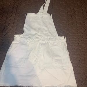 White overall dress